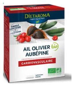 Cardiovasculaire - Ail, Olivier, Aubépine BIO, 60 gélules